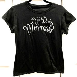 Off Duty Mermaid Black T Shirt